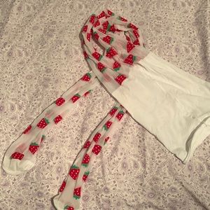 Hot Topic Strawberry sheer tights